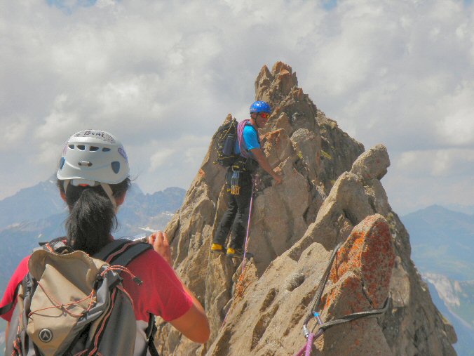 Aiguille de la Vanoise (69).jpg - En protgeant avec ce qu'il trouve